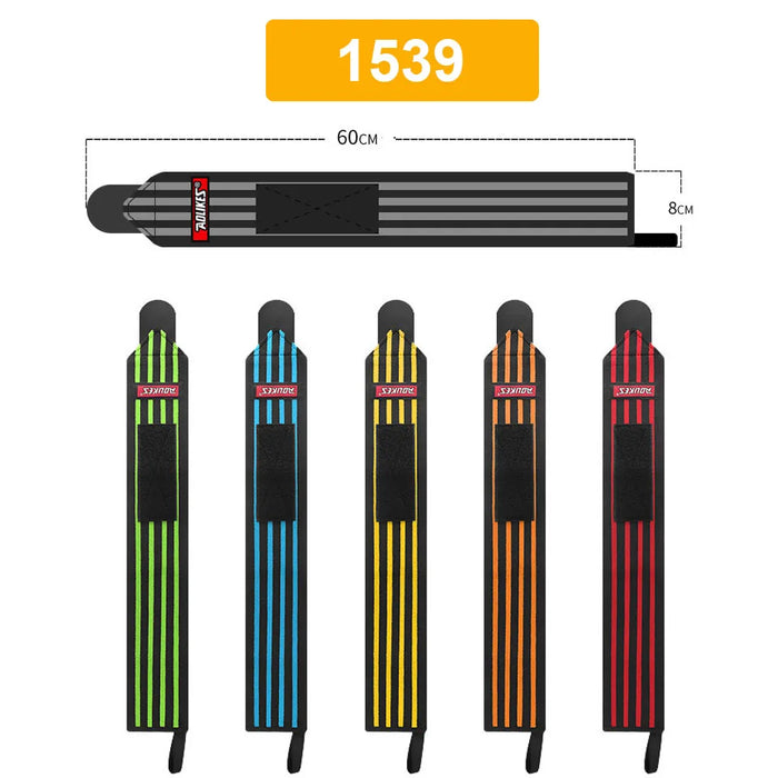 Pair of Weightlifting Wrist Wraps Gym Straps For Powerlifting & Strength Training