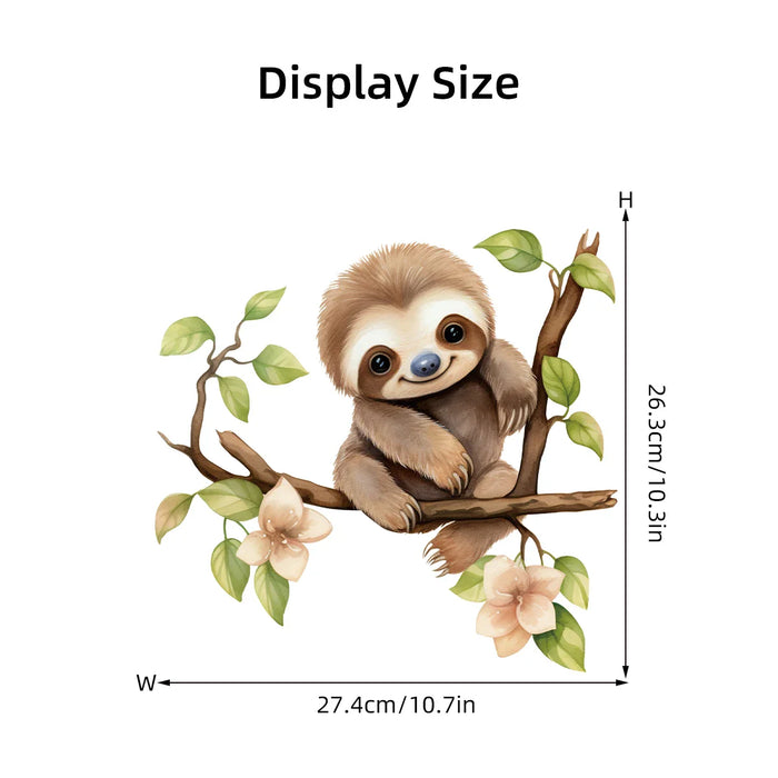 Adorable Sloth Wall Decal For Kids Room Decor