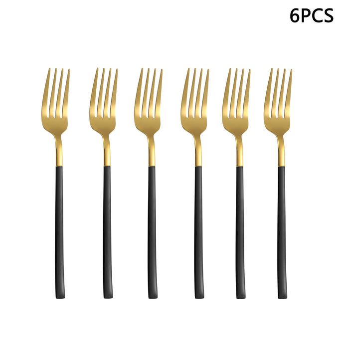 4 / 6 / 16 / 24 Piece Gold Stainless Steel Cutlery Set For Family Hotel Restaurant