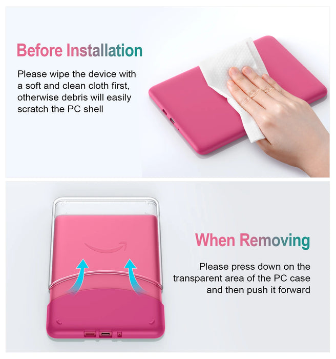 For All-New 7 Inch Kindle Paperwhite 12Th Gen-2024 And Kindle Coloursoft Signature Edition 2024 Ultra Thin Clear Hard Pc Case