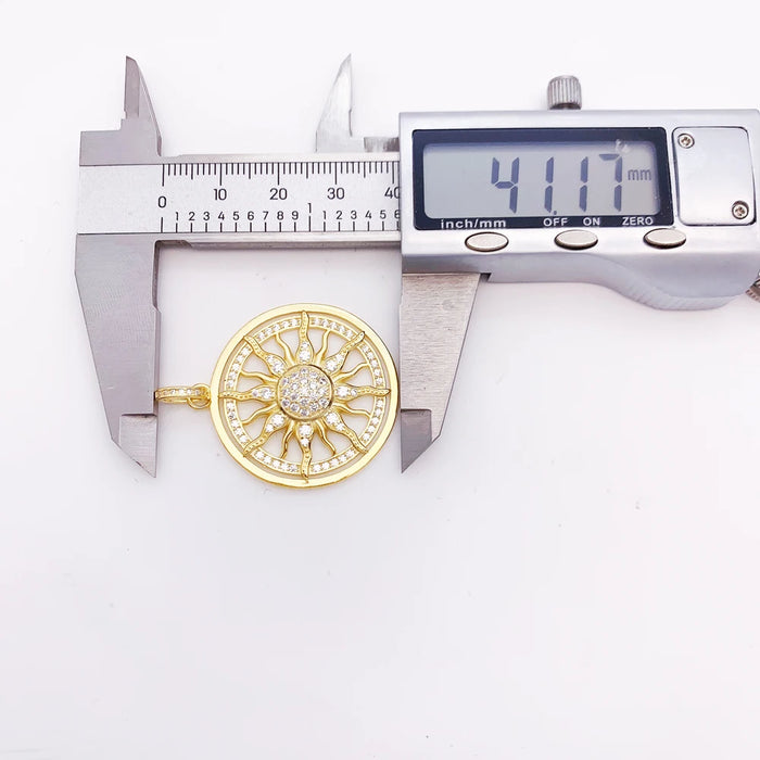 925 Sterling Silver Sun Amulet Pendant Fashion Accessory For Men & Women