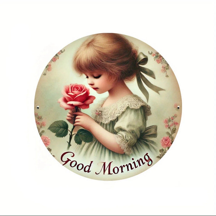 Chic 7.8 Inch Round Metal Wall Sign Hd Print Ideal For Home & Office Decor