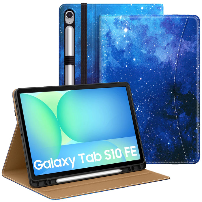For Samsug Galaxy Tab S10 Fe 10.9 2025 Sm-X520 / Sm-X526 / Sm-X526B Pu Leather Multi-Angle Stand Case With S Pen Holder
