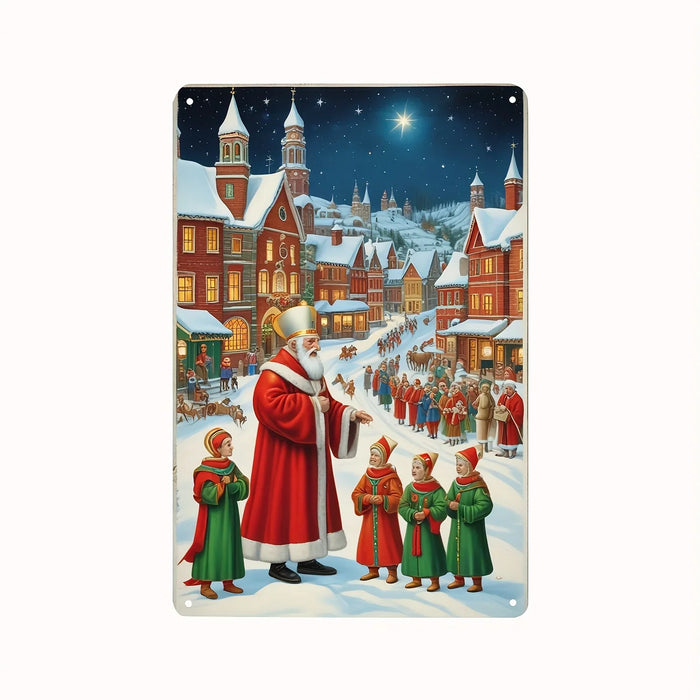 Seasonal Tin Wall Art Festive Hanging Decor