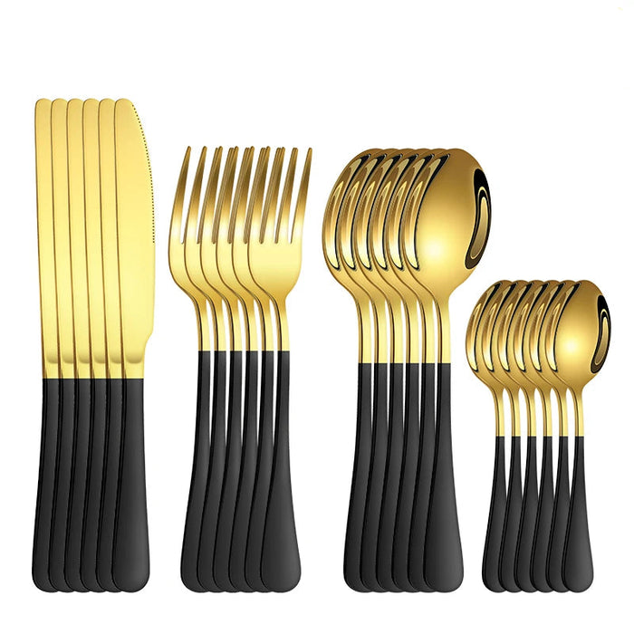 4 / 6 / 16 / 24 Piece Stainless Steel Cutlery Set For Home Restaurant Hotel Party