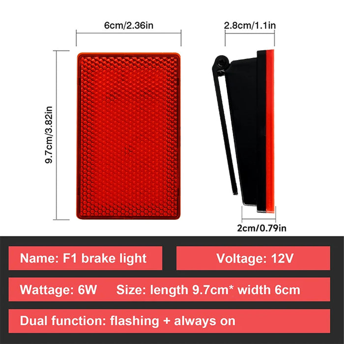 12V F1 Style 15 Led Rear Strobe Tail Light Universal Car Tuning Accessory