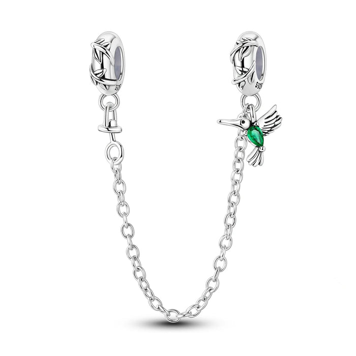 925 Sterling Silver Hummingbird Safety Chain For Bracelets & Necklaces