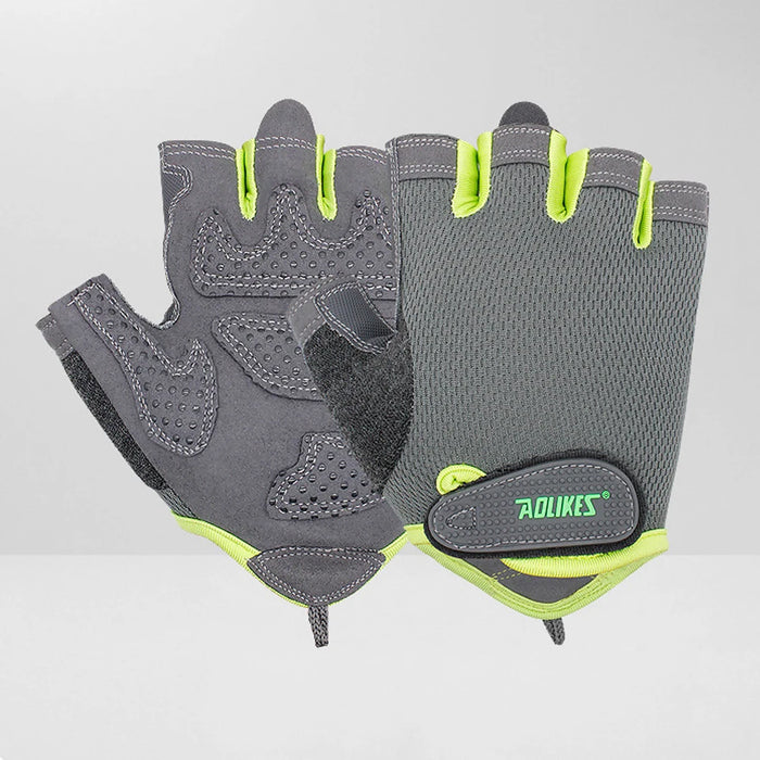 Pair of Half Finger Gym Gloves Unisex Wrist Weightlifting Gear