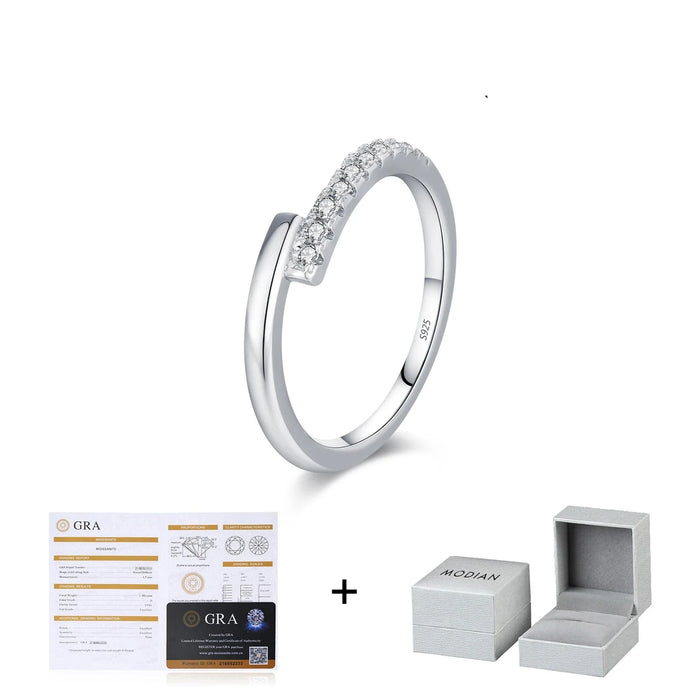 925 Sterling Silver Sparkling Geometric Eternity Band For Women