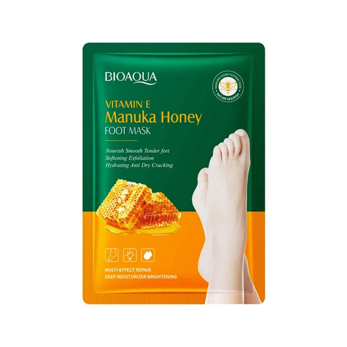 5 Pairs Honey Exfoliating Foot Masks Remove Dead Skin & Moisturize