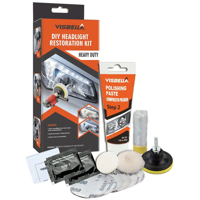 Headlight Restoration Kit Polish Scratch Remover