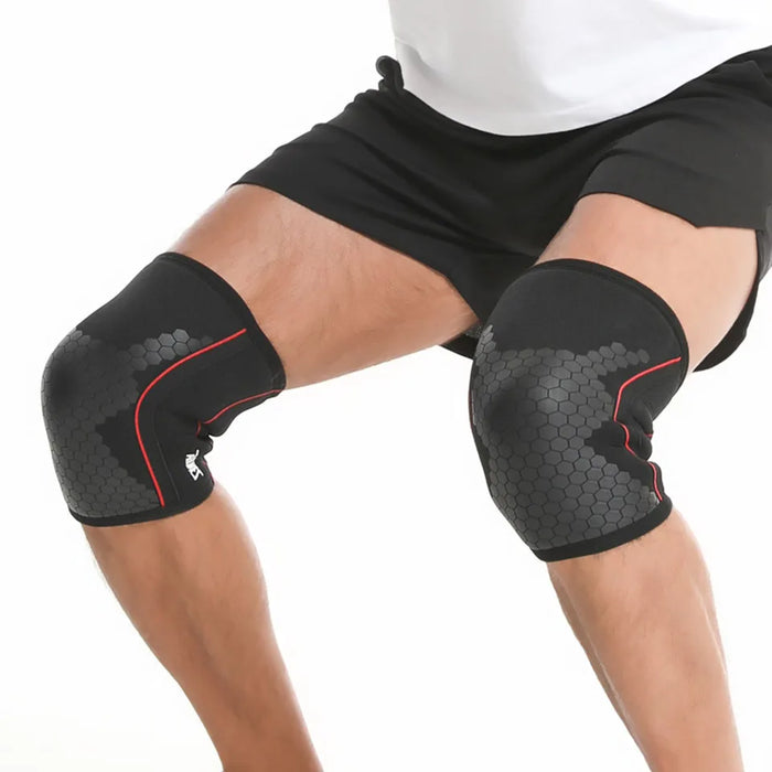 Pair of 7Mm Knee Sleeves For Squats Weightlifting & Powerlifting Compression Support For Lifting