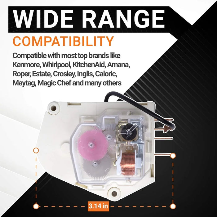 W10822278 Refrigerator Freezer Defrost Timer For Whirlpool Kitchenaid Kenmore Ps11723171 945514 482493 R0950217 2188372