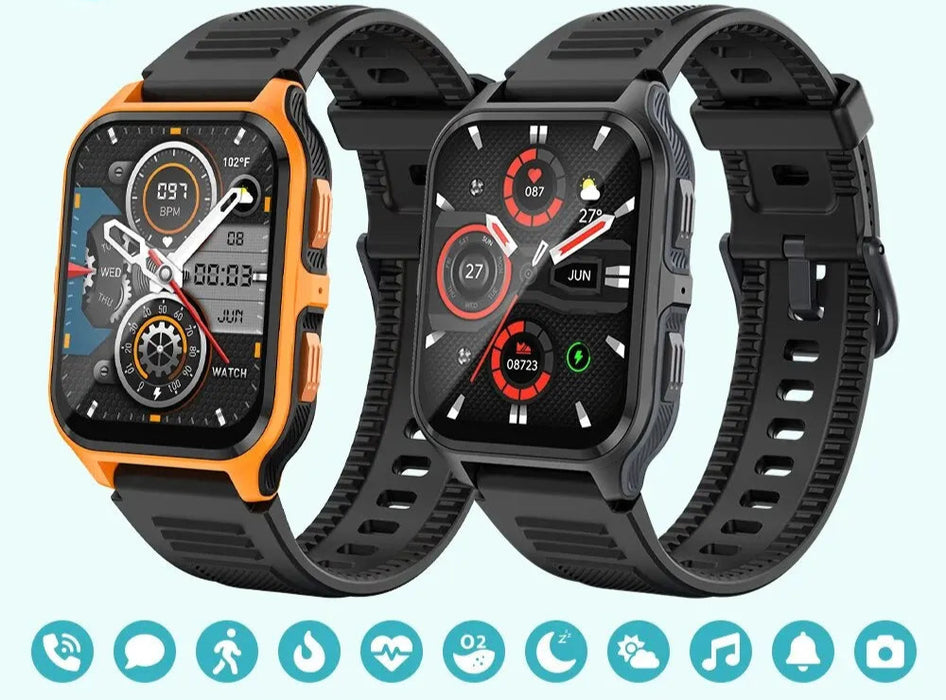 1.9 Inch Ip68 Waterproof Military Smartwatch For Android & Ios