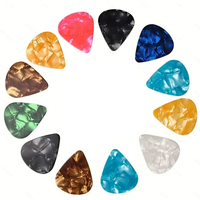 100 Mixed Colour Guitar Picks Assorted Sizes