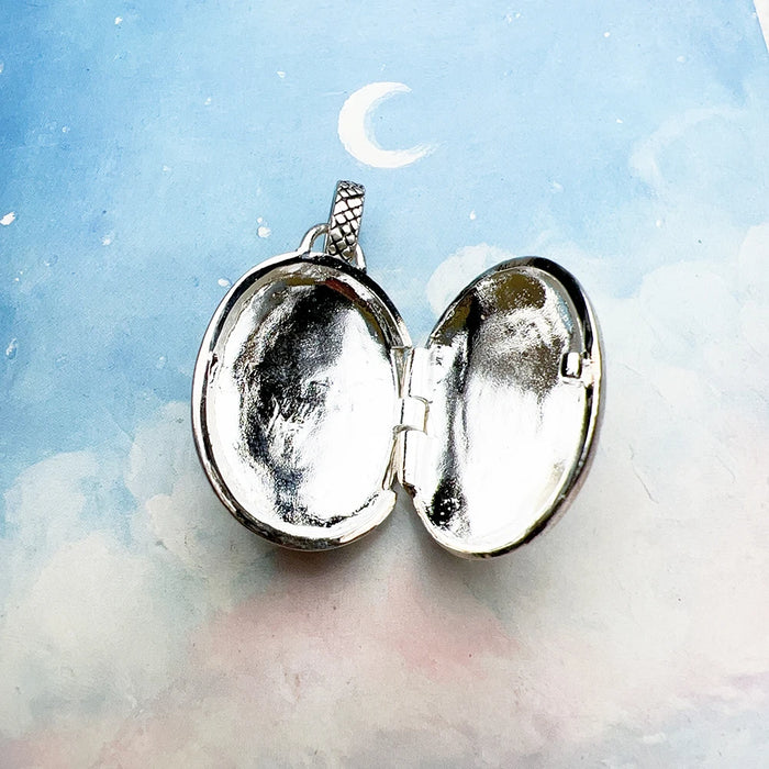 925 Sterling Silver Summer Red Rose Locket Romantic Gift For Her