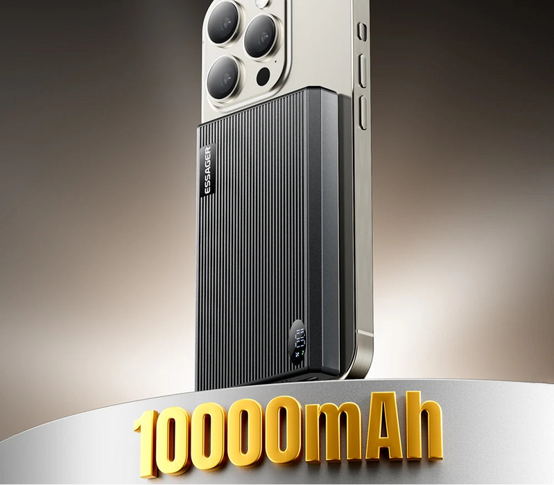 Thin Magnetic Power Bank 20W 10000Mah Led Portable Wireless Fast Charging External Battery For Iphone 16 15 For Magsafe