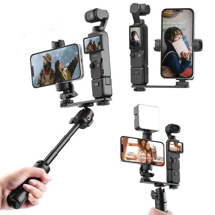 Phone Holder Fixed Bracket For Dji Osmo Pocket 3 Camera Swivel Phone Clip Fill Light Tripod Clip Camera Expansion Pole Tripod