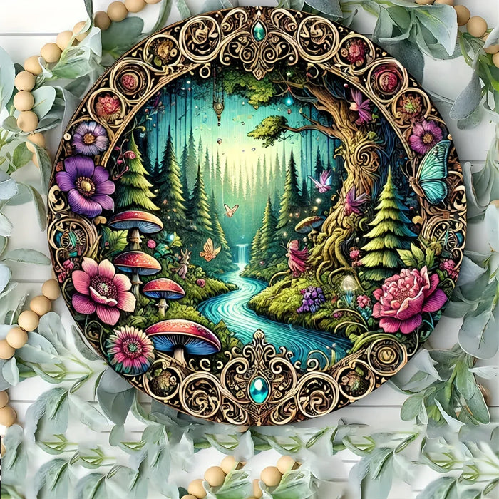 Chic Round Metal Wall Art Ideal For Home Office Bar & Kitchen Perfect Gift For Dorms