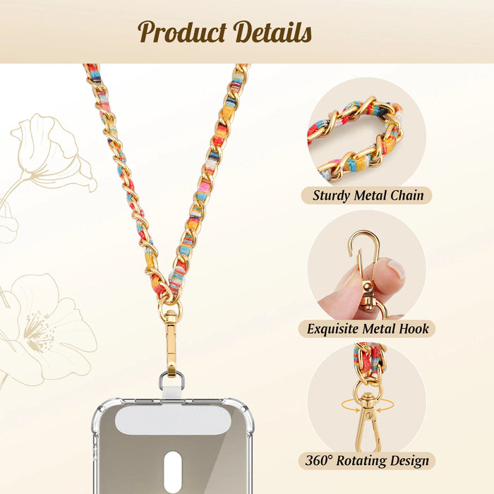 For Most Smartphones Anti-Theft Strap Cell Phone Chain Crossbody Universal Phone Lanyard