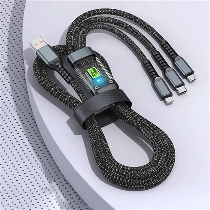 3 In 1 Fast Charging Cable For Phone / Android / Tablet