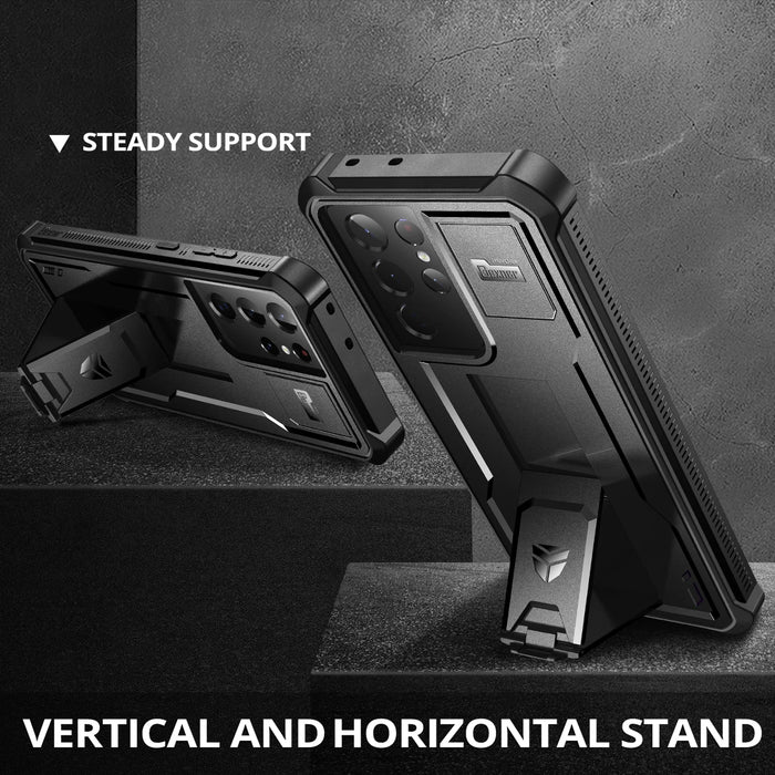 For Samsung Galaxy S21 Ultra 5G Full Body Bumper Military Grade Armor Shockproof Shell Case With Built In Screen Protector