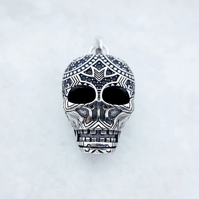 925 Sterling Silver Maori Skull Pendant Ethnic Jewelry For Men & Women