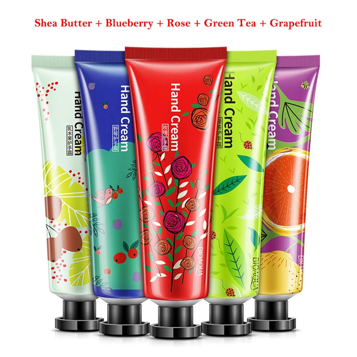 5 Piece Fruity Hand Cream Set For Nourished Hands
