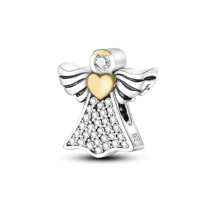 925 Sterling Silver Angel Charms Fits Bracelets & Necklaces Diy Jewelry Gift For Women