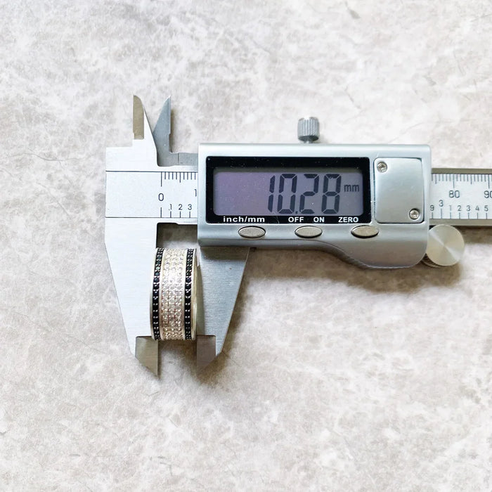 925 Sterling Silver Black & White Ring Europe Style Fine Jewelry For Women