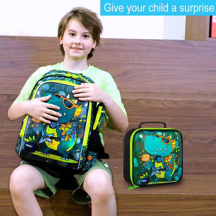 16 Inch Dino Backpack Set For Boys School Ready