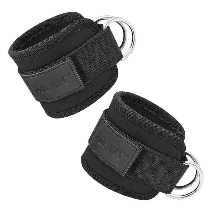 Double D Ring Ankle Cuffs For Gym Workouts Cable Ankle Straps For Glutes Legs And Strength Training