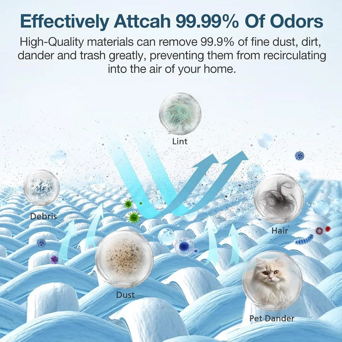 12 Pieces Vacuum Bag Compatible With Ecovacs Deebot X1 Omni / Turbo T10 / T20 Omni / T20 / T20 Max / T20 Pro / X & T Series Vacuum Cleaner