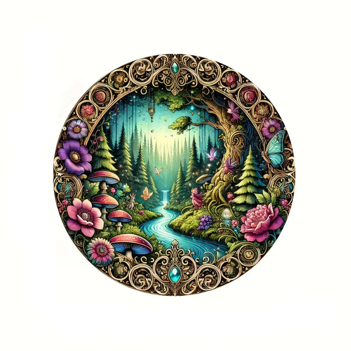 Chic Round Metal Wall Art Ideal For Home Office Bar & Kitchen Perfect Gift For Dorms