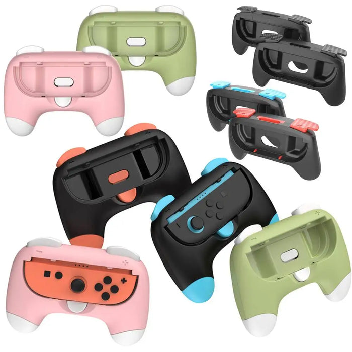 2Pcs For Switch 2 Hand Grips Joy-Cons Controller Gamepad Handle Hand Grip Controllers Joy-Con Bracket Stand Holder For Switch 2