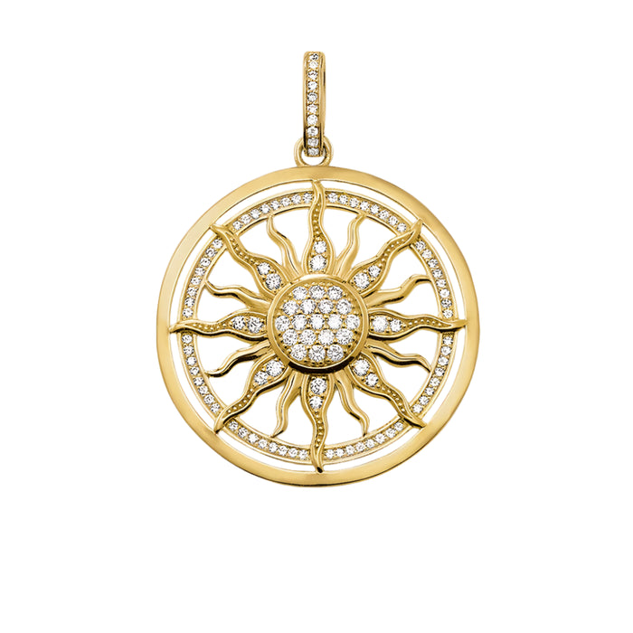 925 Sterling Silver Sun Amulet Pendant Fashion Accessory For Men & Women