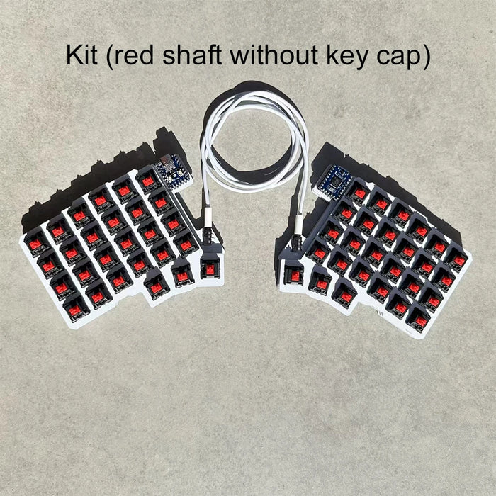 54 Split Keyboard Wired Hot Swap Support Qmk / Vial Keyboard Single Mode Connection Customized Keyboard Rp2040 Zero Board Control