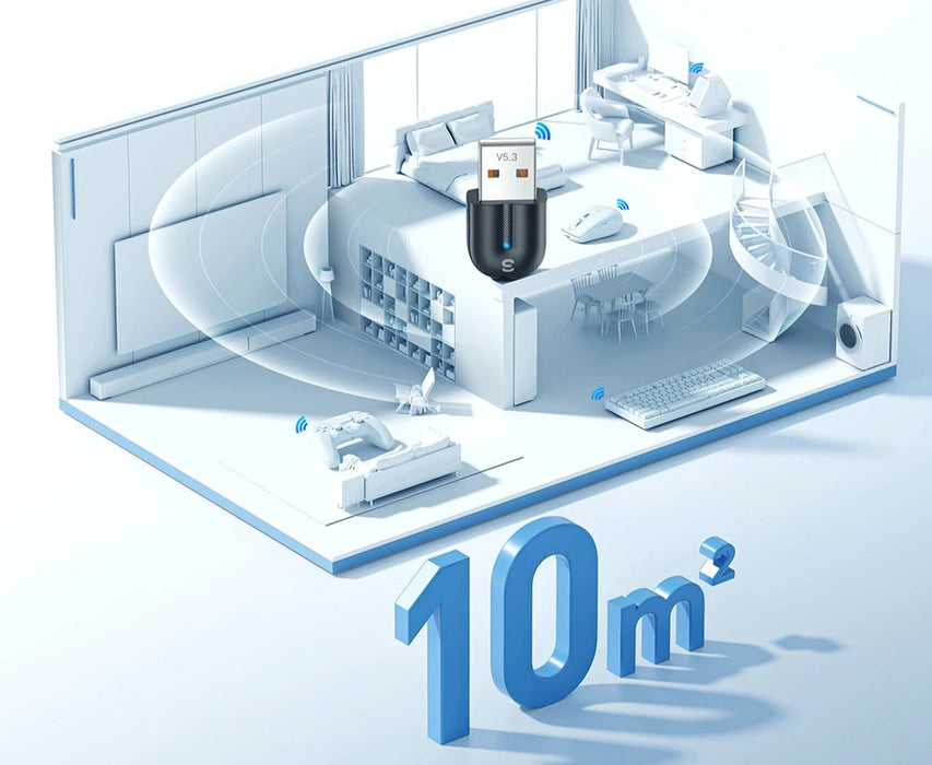 Usb Bluetooth Adapter Dongle Bluetooth 5.3 For Pc Laptop Speaker Audio Receiver Wireless Mouse Keyboard Usb Transmitter