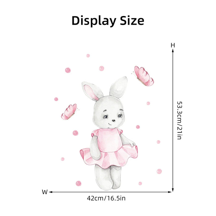 Adorable Rabbit Wall Sticker For Kids Room Decor