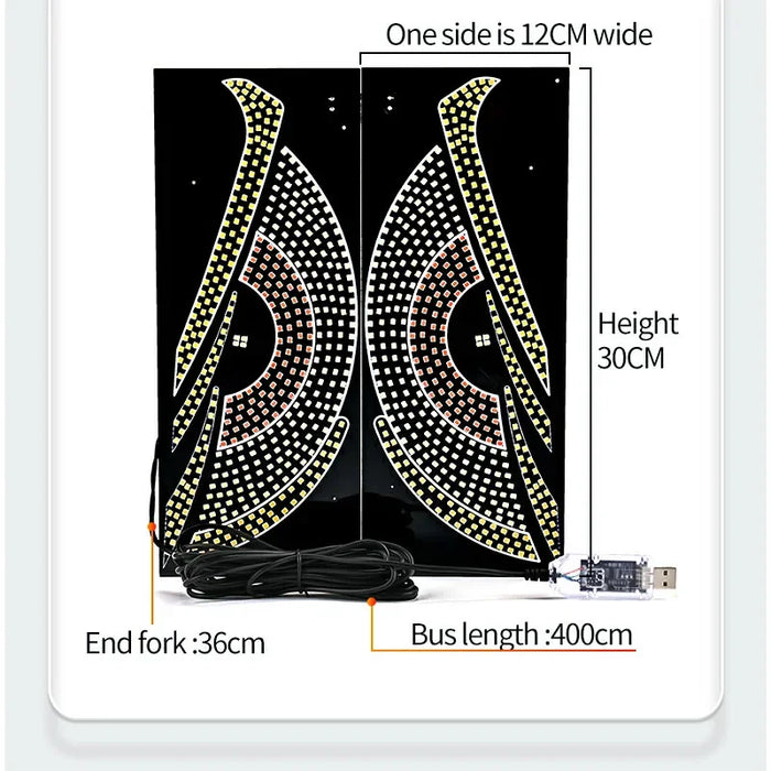 Car Led Devil'S Eyes Atmosphere Strobe Lights Usb Plug-In