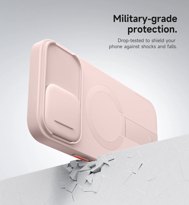 For Iphone 16 Pro Max Slide Camera Shockproof Protective Case With Stand