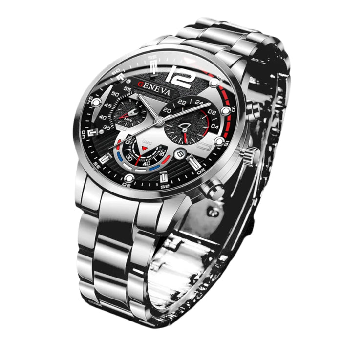 Stainless Steel Analog Watch Calendar