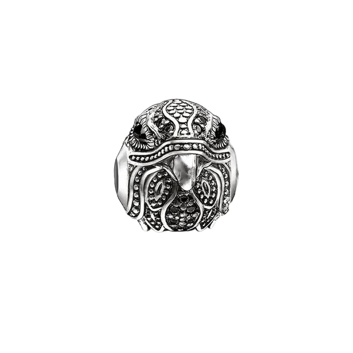 925 Sterling Silver Zircon Eagle Falcon Beads Charm For European Jewelry