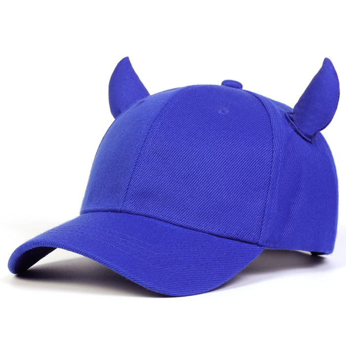 Customizable Bull Horn Baseball Cap Adjustable Sun Hat For Outdoor Activities