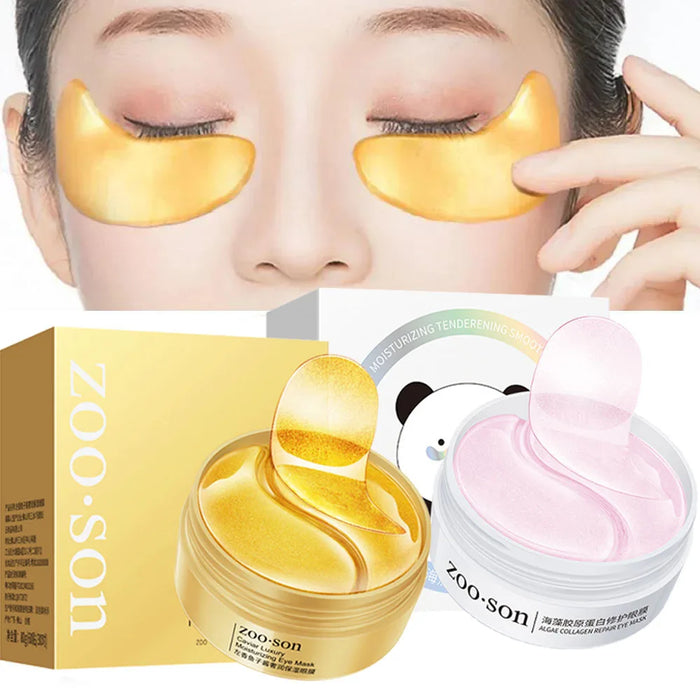60 Piece Seaweed Gold Collagen Eye Mask For Dark Circles & Bags