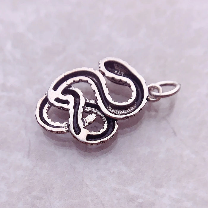 925 Sterling Silver Snake Pendant Fine Jewelry For Women