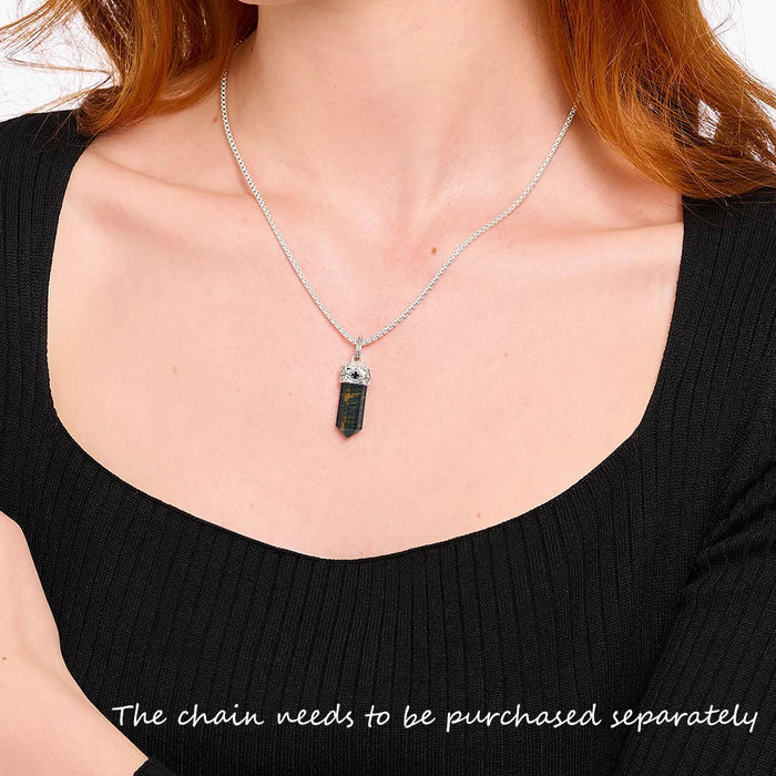 925 Sterling Silver Stiger Eye Pendant Jewelry For Men & Women