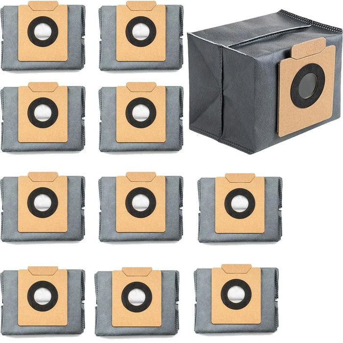 10 Pack Dust Bags For Eufy Clean X8 Pro / X10 Pro Omni Robot Vacuum Self-Empty Station Large Capacity Disposable Bag