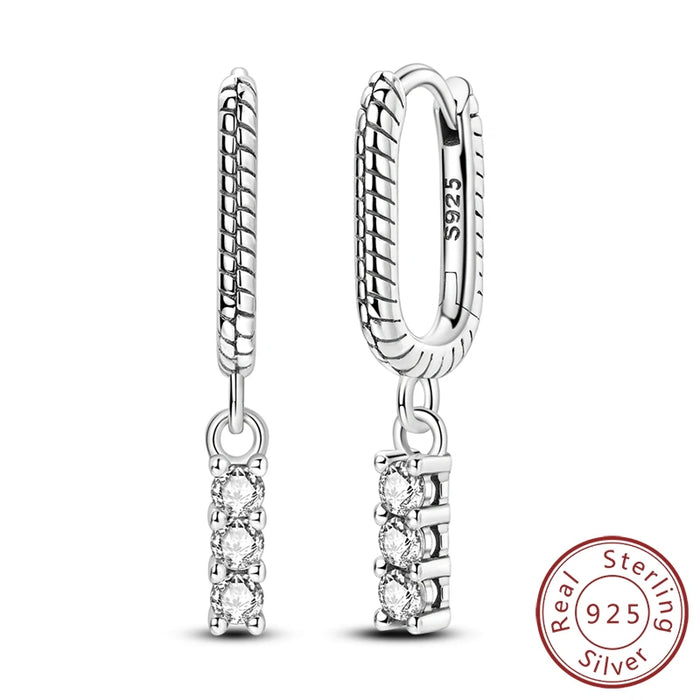 925 Sterling Silver Moissanite Earrings For Women Wedding Party Jewelry