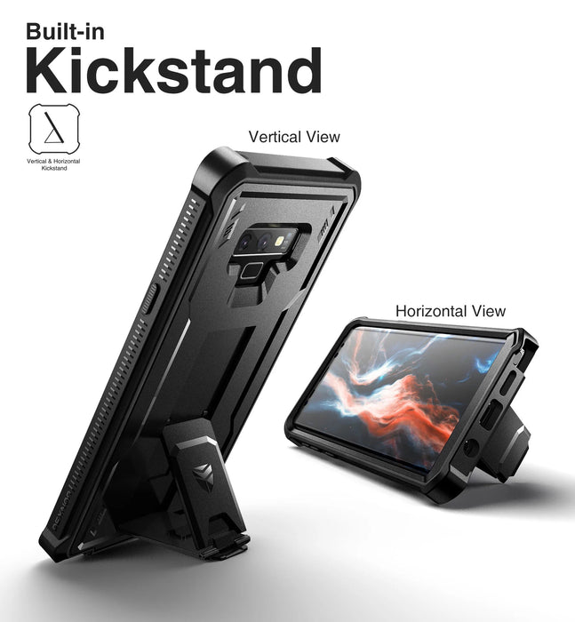 For Samsung Galaxy Note 9 Full Body Bumper Military Grade Armor Shockproof Shell Case Holder With Built In Screen Protector